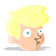 cartoon staring boy