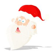 cartoon jolly santa claus face
