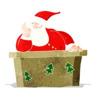 cartoon bored santa claus