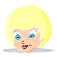 cartoon female face N2