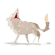 cartoon snapping wolf