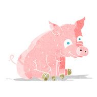 cartoon happy pig