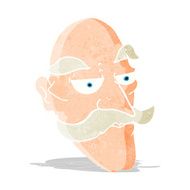 cartoon old man face