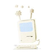 cartoon old computer