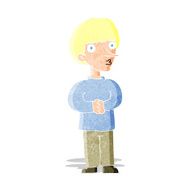cartoon nervous man N18
