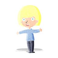 cartoon happy woman N17
