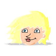 cartoon female face N5