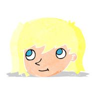 cartoon female face N6