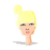 cartoon female head