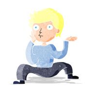 cartoon boy doing crazy dance
