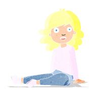 cartoon happy woman N18