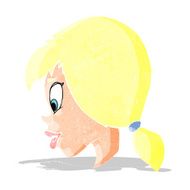 cartoon pretty female face N4