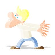 cartoon annoyed man gesturing