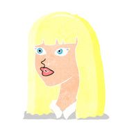 cartoon pretty girl with long hair