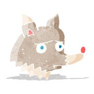 cartoon unhappy wolf