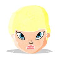 cartoon serious face