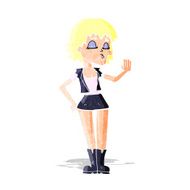 cartoon cool girl