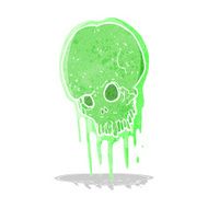 cartoon slimy skull