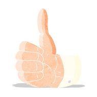 cartoon thumbs up symbol