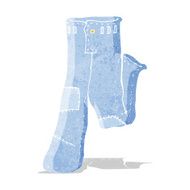 cartoon patched old jeans