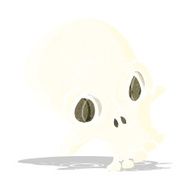 cartoon spooky skull N17