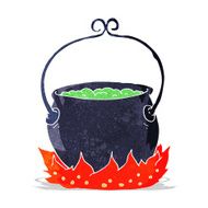 cartoon witch&#039;s cauldron