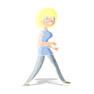 Cartoon Woman Walking N5