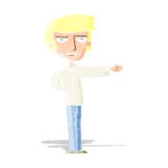 cartoon man gesturing welcome