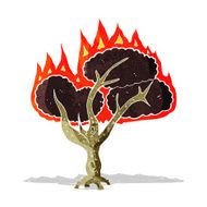 cartoon burning tree N7