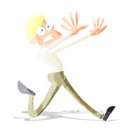 Cartoon Man Running Away N4