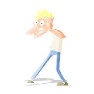 Cartoon Man Panicking N10