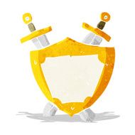 cartoon shield and swords