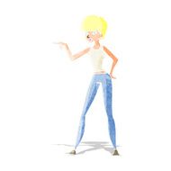cartoon woman pointing N7