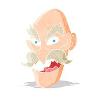 cartoon evil old man face