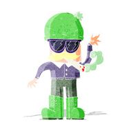 cartoon man smoking pot