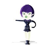 cartoon vampire girl giving thumbs up sign N2