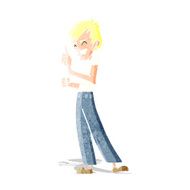 cartoon angry man arguing