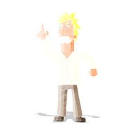cartoon angry man making point