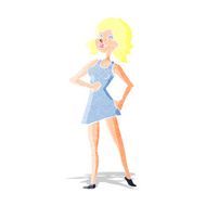 cartoon proud woman