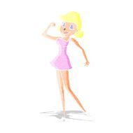cartoon woman with can do attitude