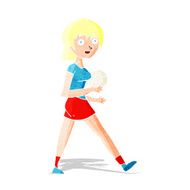 Cartoon Soccer Girl N7