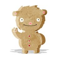 cartoon waving teddy bear N6