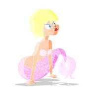 cartoon pretty mermaid N6