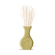 cartoon reeds in vase