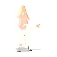 cartoon ugly man pointing