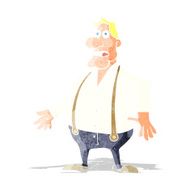 cartoon shocked man N23