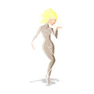 cartoon future space woman