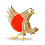 cartoon dancing robin