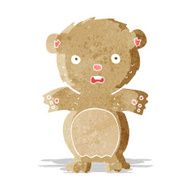 frightened teddy bear cartoon