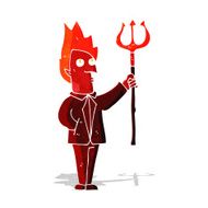 Cartoon Devil With Pitchfork N5